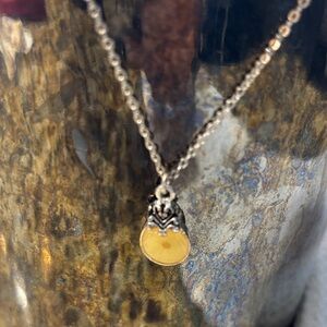 Elegant Silver and Gold Pendant Necklace